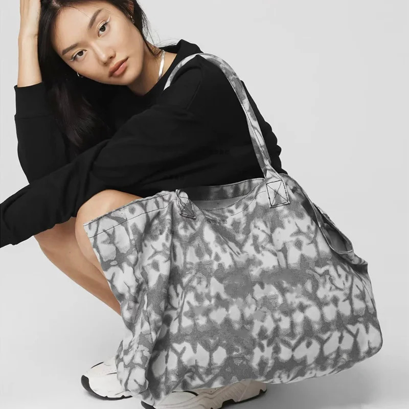 3 Womens Yoga Exercise Handbag Notebook Travel Gym Handheld Bag Sports Academy Large Size Grey 240926 4