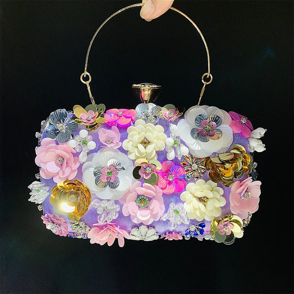3 3D bead wer evening bag elegant box clutch wallet party dance womens wedding handbag 241008 4