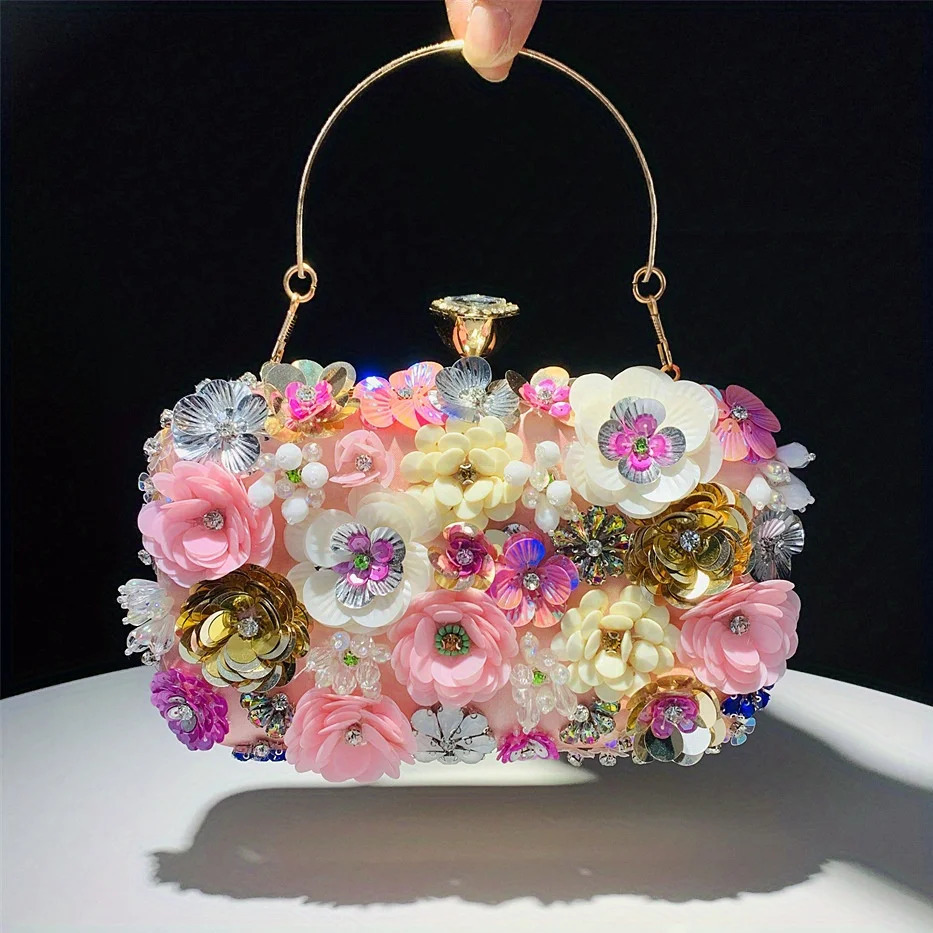 3 3D bead wer evening bag elegant box clutch wallet party dance womens wedding handbag 241008 4