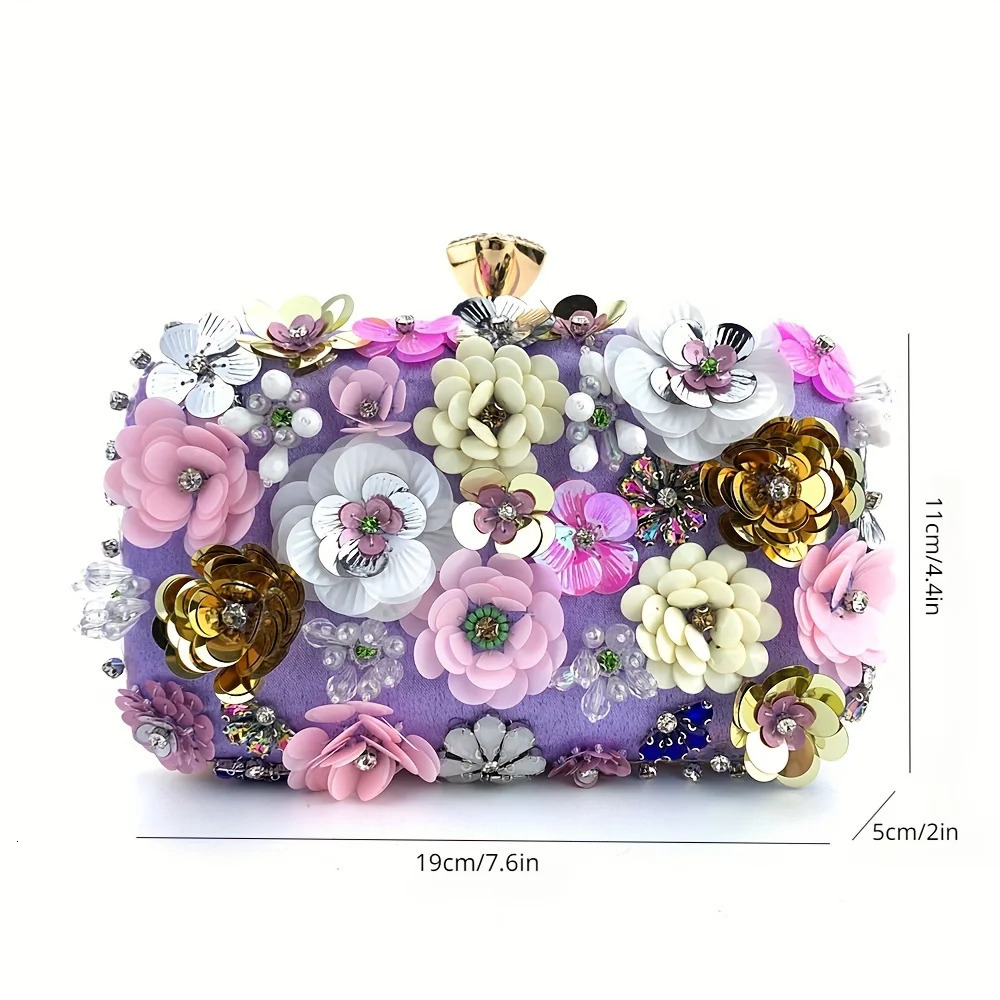 3 3D bead wer evening bag elegant box clutch wallet party dance womens wedding handbag 241008 4