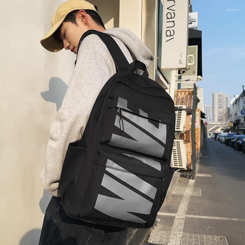 3 School Bags Backpack Men's American-style Large Capacity Computer Junior High Students Senior Schoolbag Trendy Travel