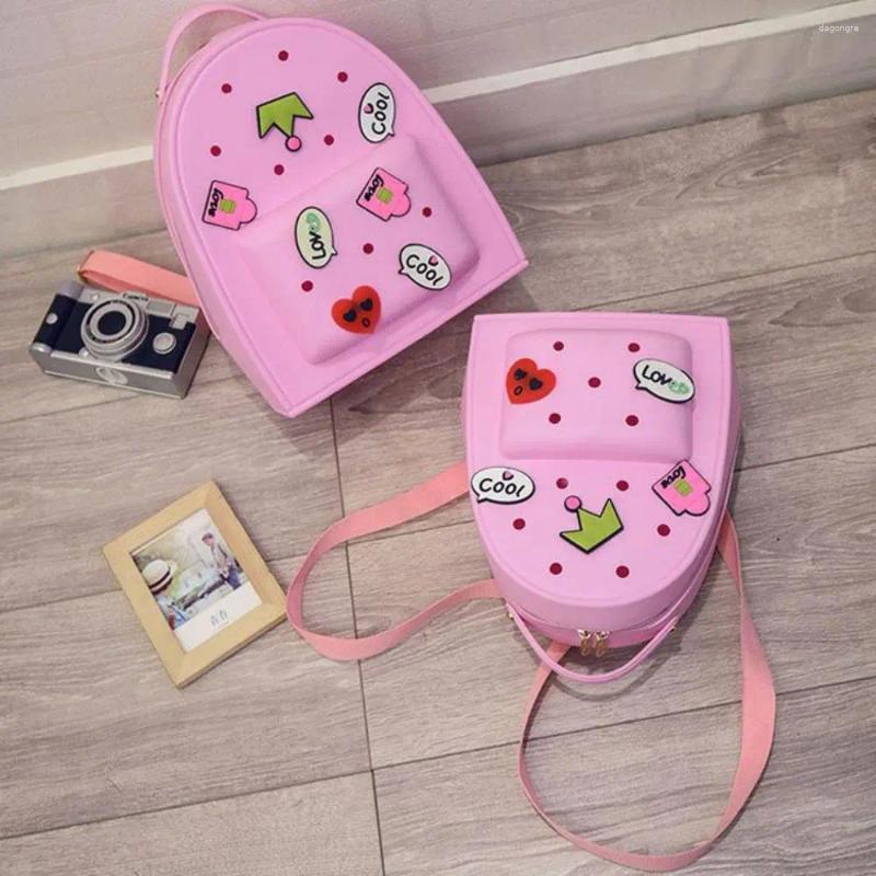 School Bags Stationery Adjustable Straps Silicone Backpack Waterproof Zippered Kids Schoolbags Durable Soft Kindergarten Knapsack Student 8bcd