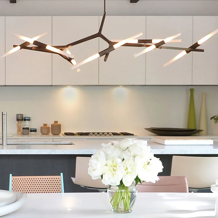 customizied postmodern nordic herringbone contemporary pendant light living room dining room dimmable g9 bulb hanging lamps led LL