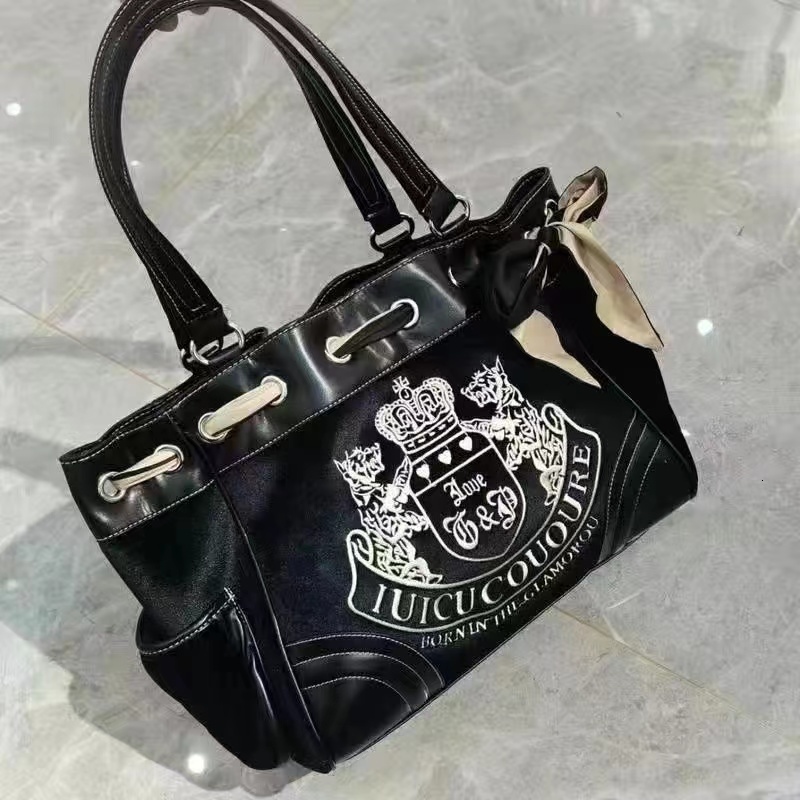 Shopping Bags Y2K Vintage Fashionable Hit Color Texture Veet Embroidery Large-Capacity Shoulder Tote Female Purse Chic Bag 230719