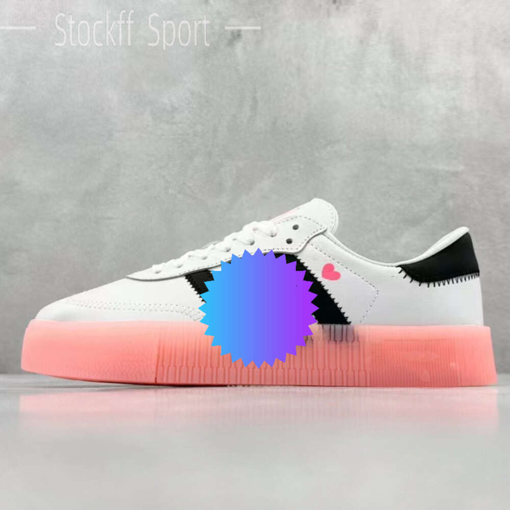 2023 Yeni Tasarımcı Reklam Originalleri Sam Rose Bas Black Pink White Kadın Spor Ayakkabıları Günlük Tahta Ayakkabıları EF4965