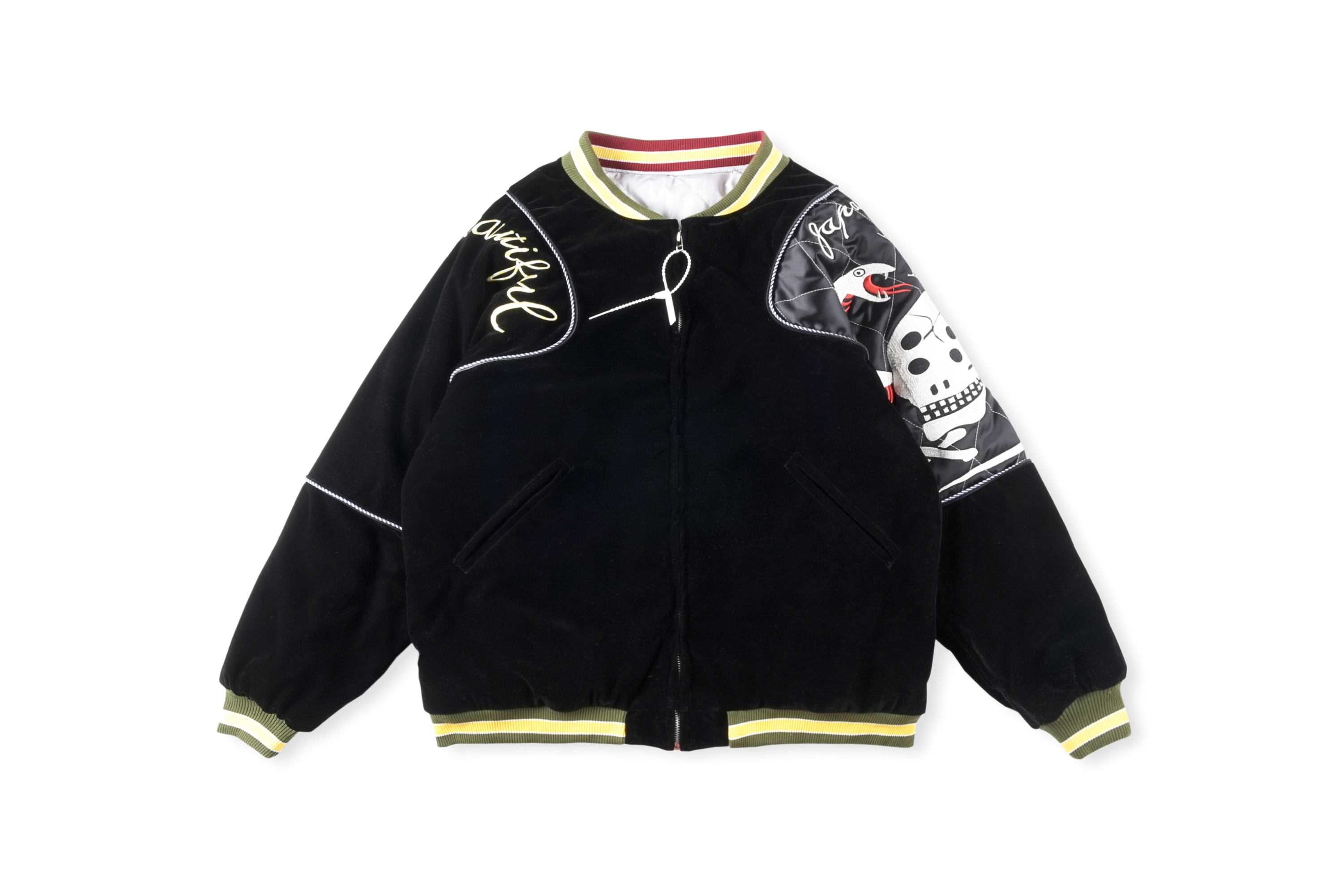 Kapital Kountray Rayon Velvet Bombacı Ceket Kafatası Baskı Ceket Erkek Ceketleri Vintage Yastıklı Down Jacket Puffer Coats Street Giyim Kıyafetleri Depolama Yastığı