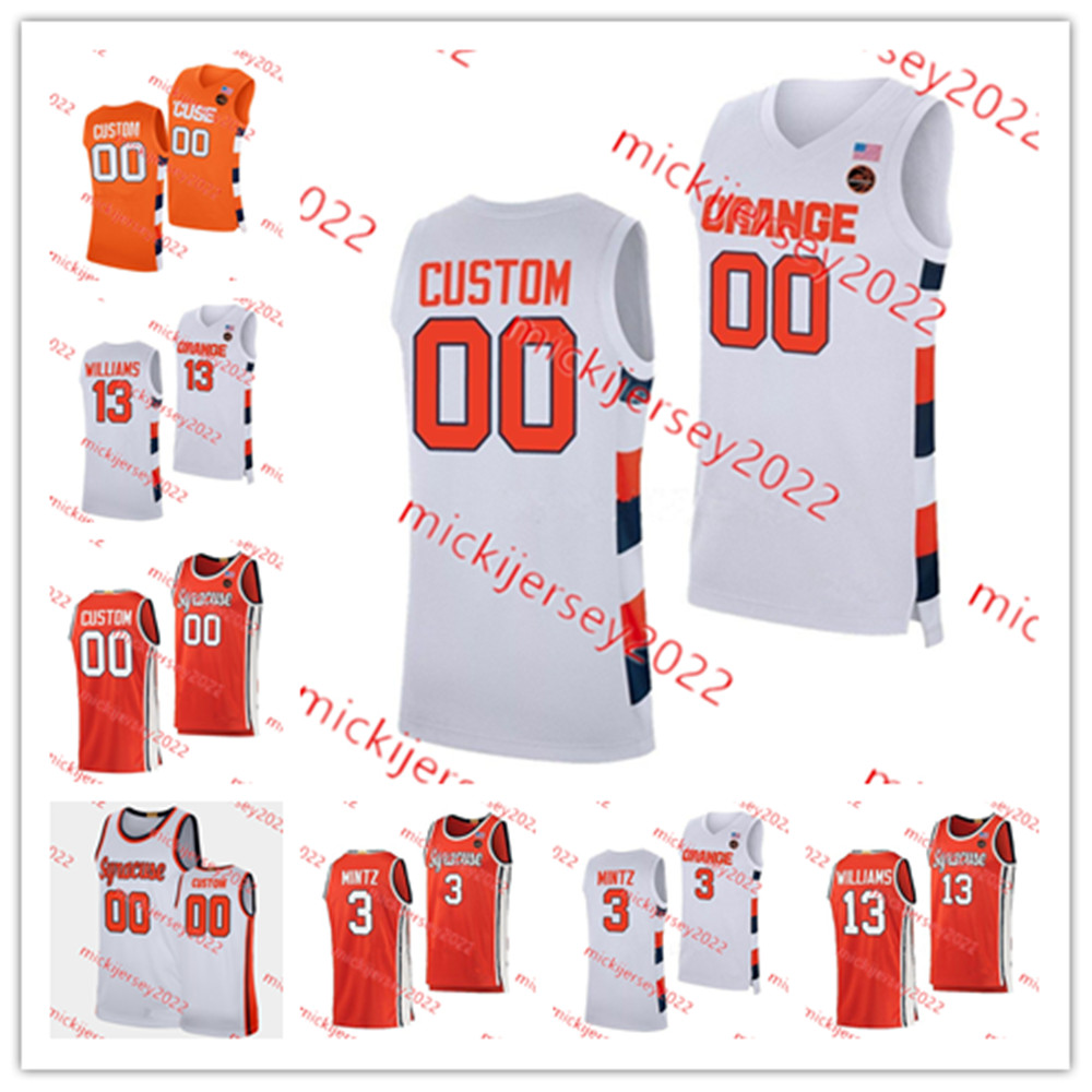 Judah Mintz Maliq Brown Syracuse Orange Basketball Jersey Custom Stitched Mens Kyle Cuffe Jr. J.J. Starling Chris Bell 5 Justin Taylor 10 Naheem McLeod Syracuse Jerseys