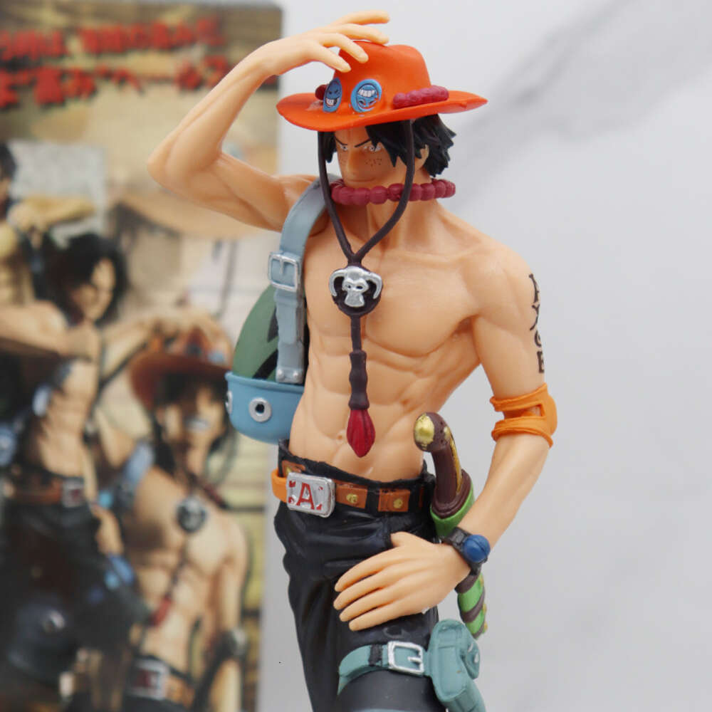 Mascot Costumes 23cm One Piece Anime Figure Backpack Portgas D Ace 10th Anniversary Model Action Figure Collection Model Doll Ornaments Toy Gift