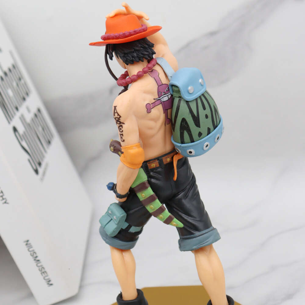 Mascot Costumes 23cm One Piece Anime Figure Backpack Portgas D Ace 10th Anniversary Model Action Figure Collection Model Doll Ornaments Toy Gift