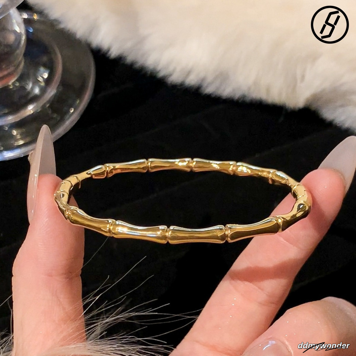 2025 New Designer Necklace For Women Original Jewelry Gold Titanium Steel Zircon Couple Light Bracelet