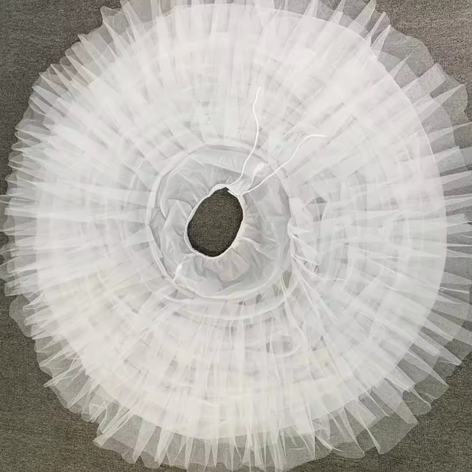 Fluffy 6 Hoop Black White Long Petticoat Wedding Ball Gown Quinceanera Dress Underskirt Skirt Half Slips Crinoline Bridal Accessories Lg0359 Youmaidre