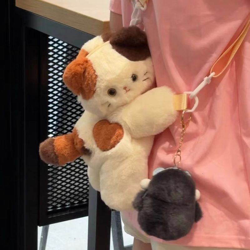 bag 2025 Autumn women s New Women s Shoulder Bag Cute Cat Crossbody Bag Cartoon Girl Bag Autumn New Cute Furry Designer Bag Women s Crossbody Bag