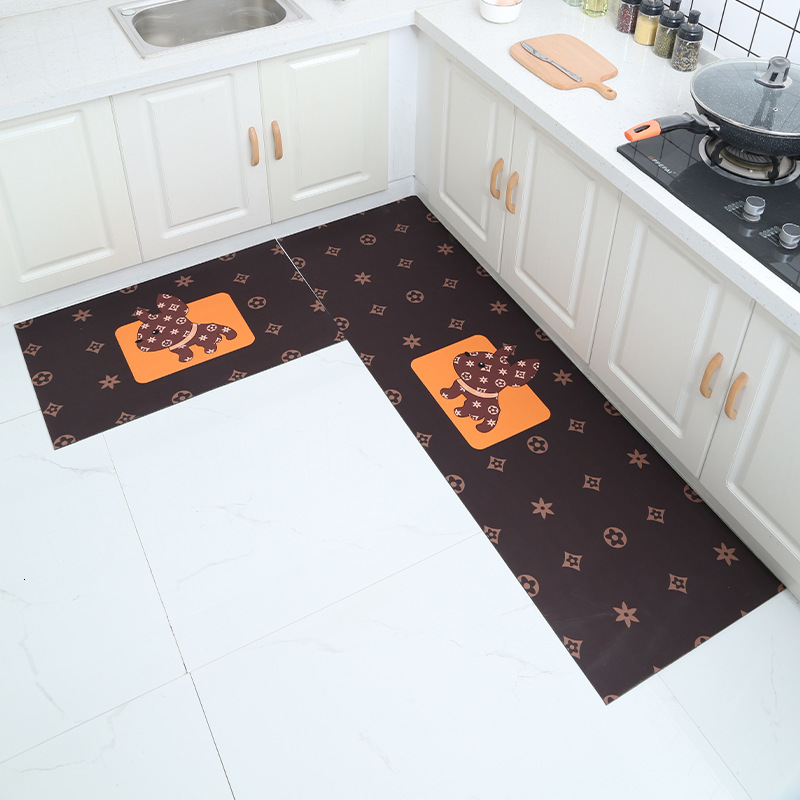 Light Luxury Kitchen Wipeable Door Water Oil Absorbent Diatomaceous Earth Foot Household Mat, Waterproof luxcury and designer Non-Slip Carpet ddmythur