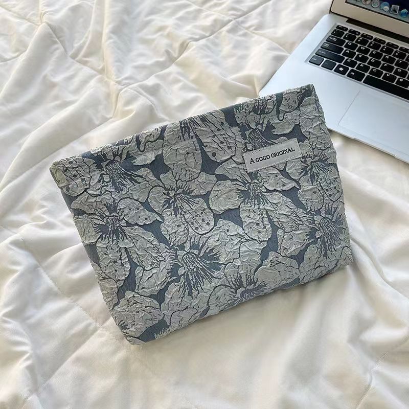 2025 autumn new corduroy color block striped simple makeup bag elegant niche design lightweight travel skincare storage bag wash bag bag designer hand