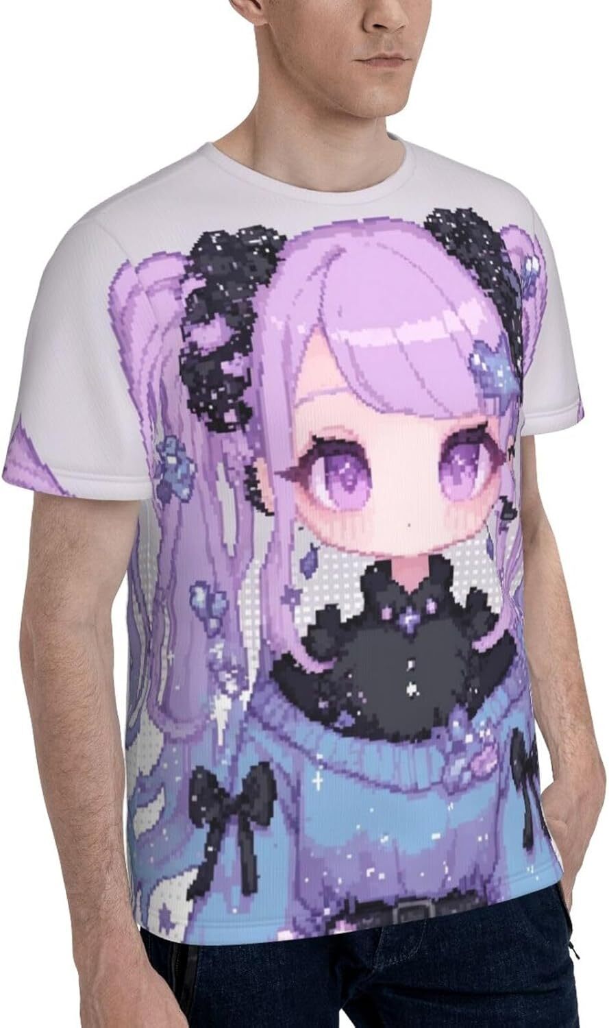 Mens T shirt Cartoon Girl Pattern Men's Women's T-Shirt Cute Q Version Girl 3D Printed Novelty Short Sleeve Unisex Fashion Tee tee Casual to