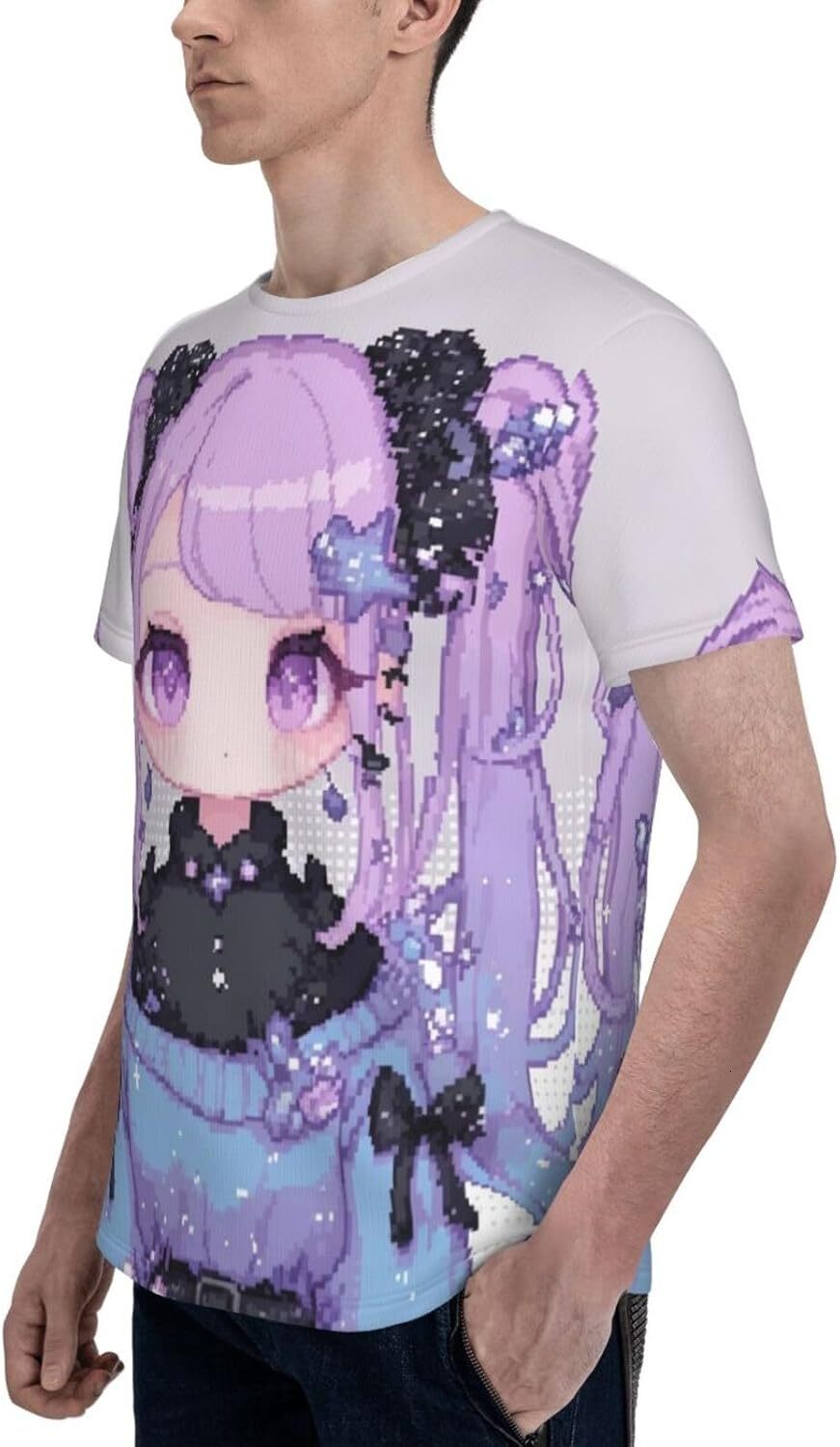 Mens T shirt Cartoon Girl Pattern Men's Women's T-Shirt Cute Q Version Girl 3D Printed Novelty Short Sleeve Unisex Fashion Tee tee Casual to