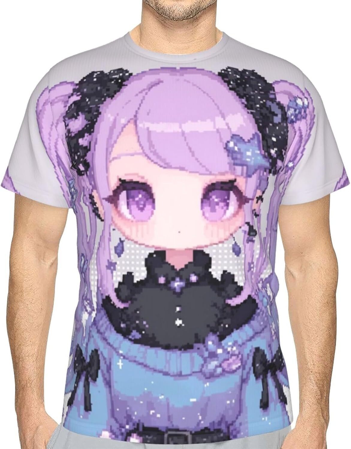 Mens T shirt Cartoon Girl Pattern Men's Women's T-Shirt Cute Q Version Girl 3D Printed Novelty Short Sleeve Unisex Fashion Tee tee Casual to