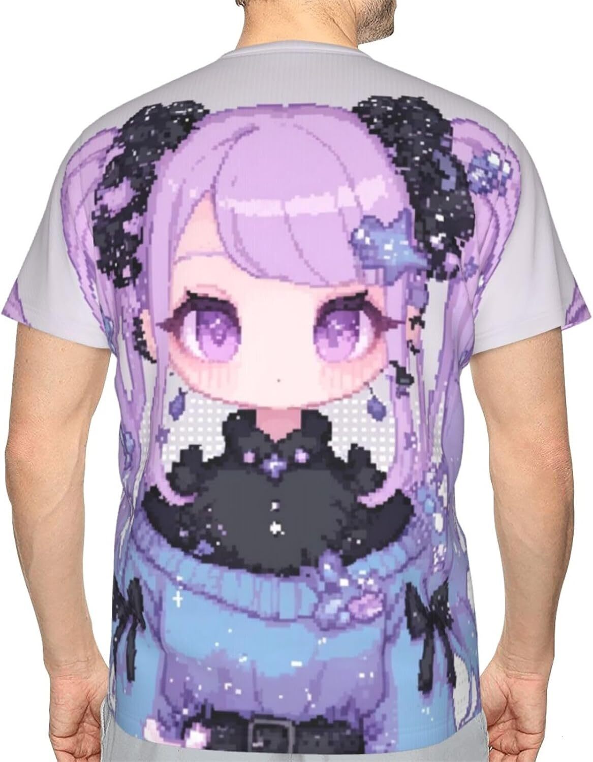 Mens T shirt Cartoon Girl Pattern Men's Women's T-Shirt Cute Q Version Girl 3D Printed Novelty Short Sleeve Unisex Fashion Tee tee Casual to