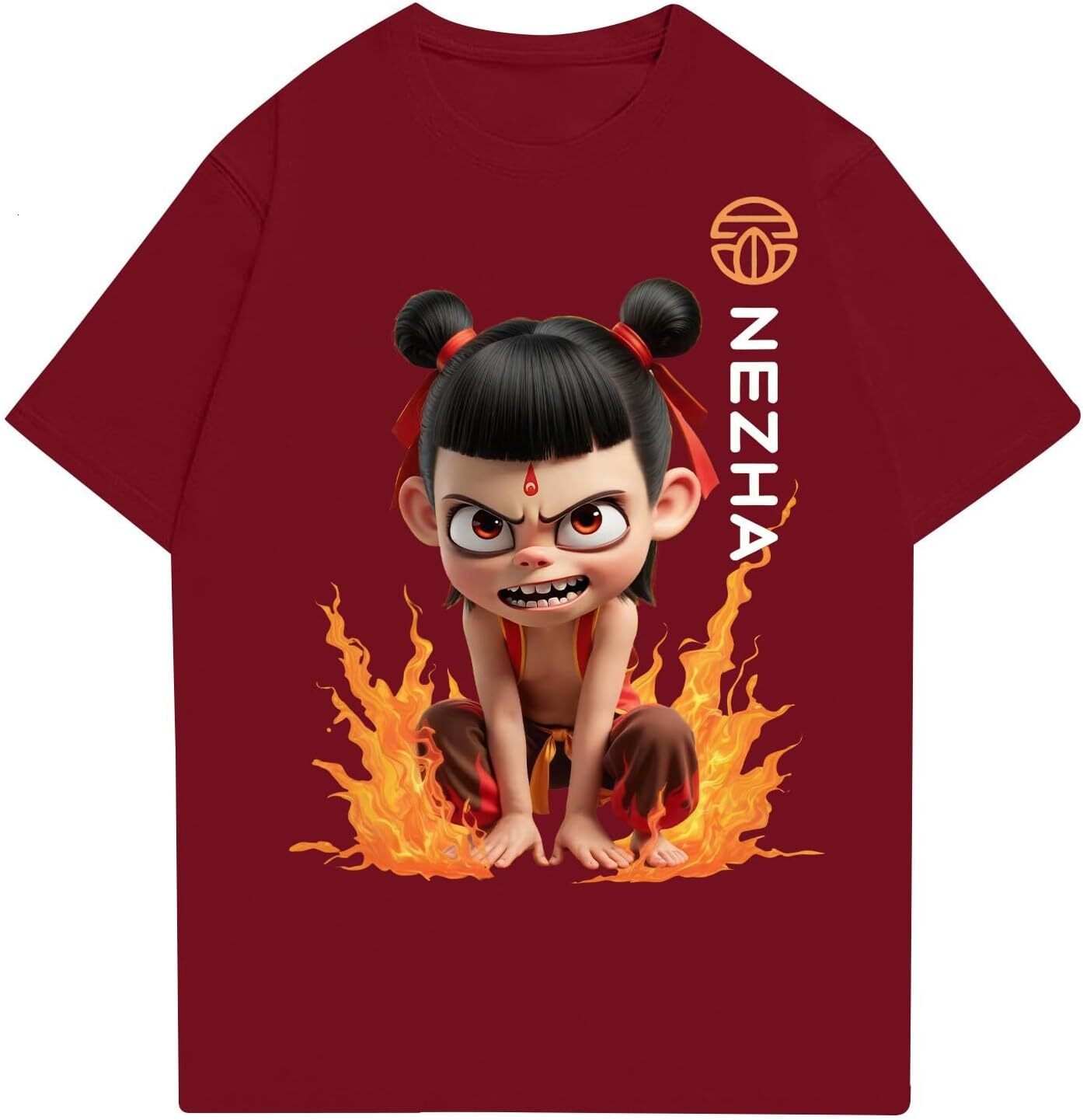 Mens T shirt Ne Zha Movie Inspired Graphic Tee Unisex Nezha 3D Printed T Shirt for Men Women Short Sleeve Round Neck Tops tee Casual tops summer cloth