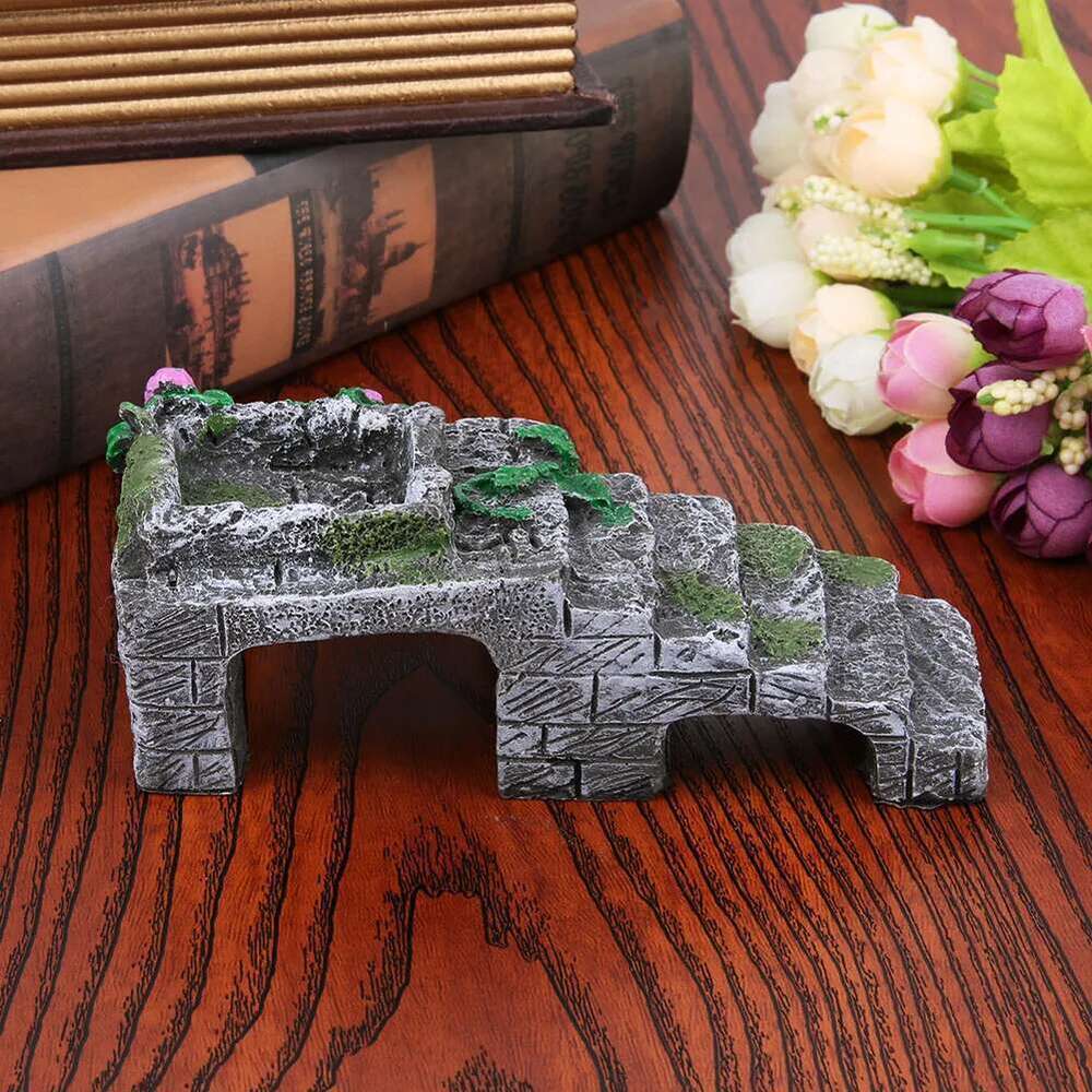 Resin Turtle Reptile Platform Basking Ramp Tank Water Aquatic Climb Ornamen