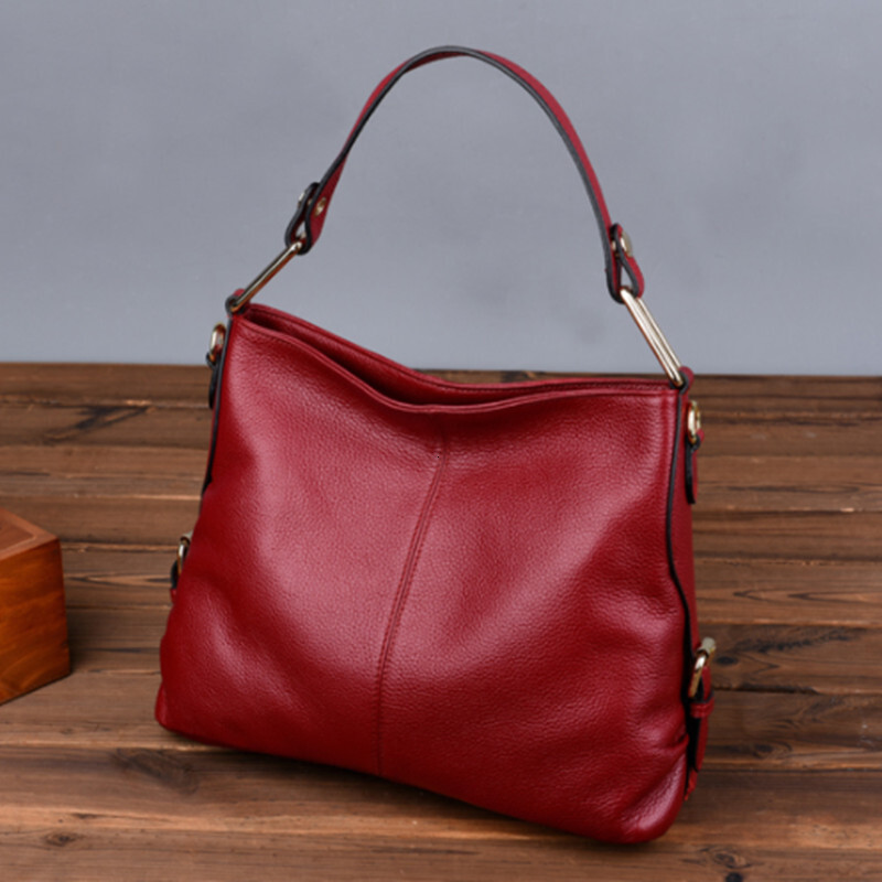 2025 Korean Time Spring Fashion Genuine Women's Handheld Diagonal Cross Bag Leather