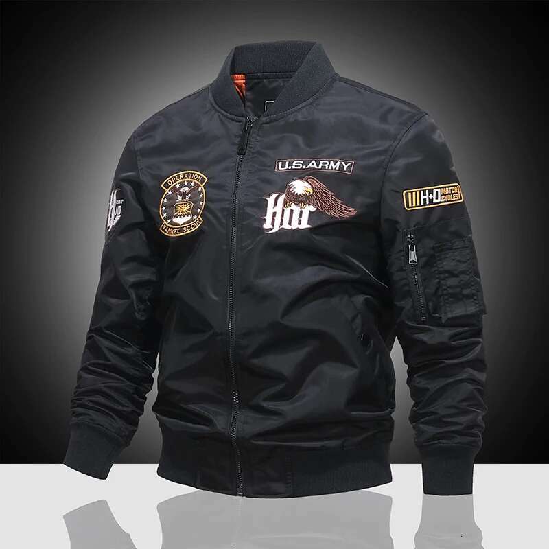 Ma1 Pilot Jacket Men's Spring And Autumn Eagle Embroidered Baseball Suit Large Workwear Coat Fashion
