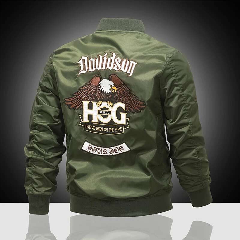 Ma1 Pilot Jacket Men's Spring And Autumn Eagle Embroidered Baseball Suit Large Workwear Coat Fashion