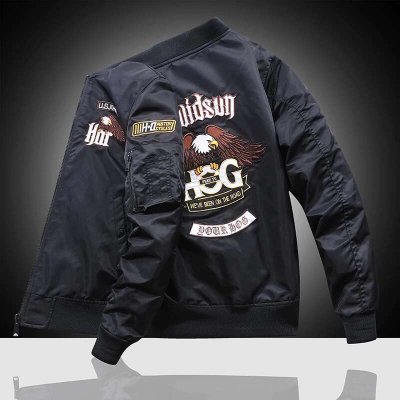 Ma1 Pilot Jacket Men's Spring And Autumn Eagle Embroidered Baseball Suit Large Workwear Coat Fashion