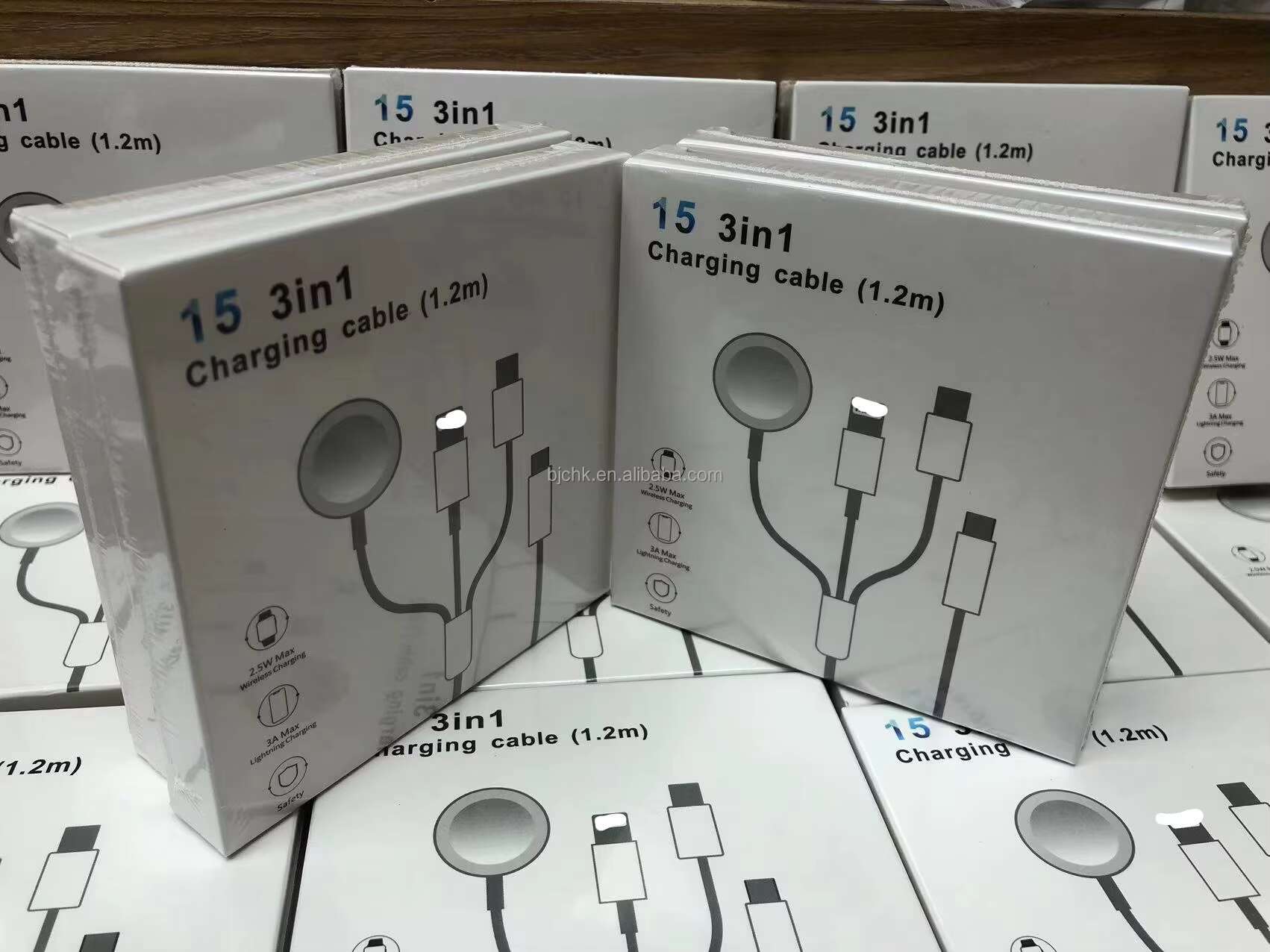 NEWEST 3 in 1 Type C Connector 15W Magnetic Wireless Charging Charger for Apple Watch Series 2/3/4/5 / SE /6/7 /8