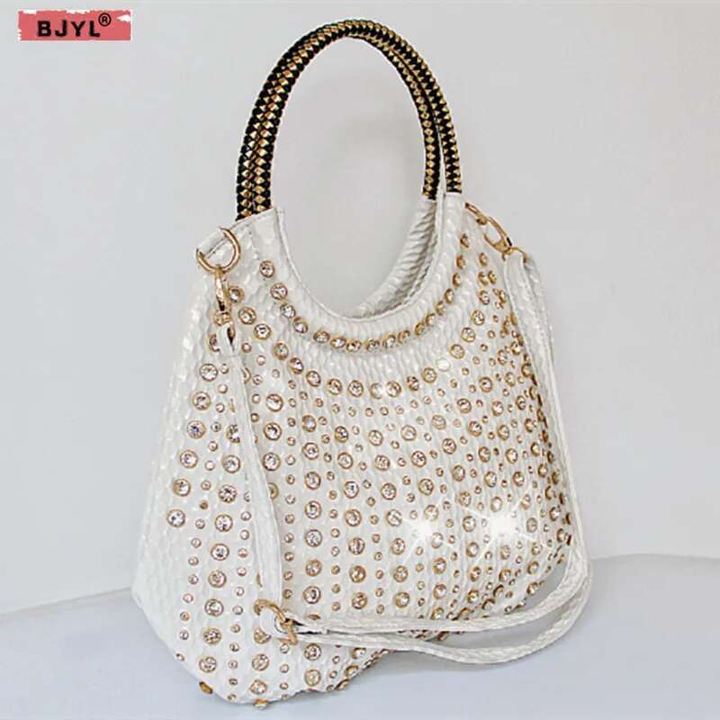2025 Fashion Dias Women Handbags Genuine Leather Shoulder Bag Female White Rhie Messenger Crossbody Tote Bags