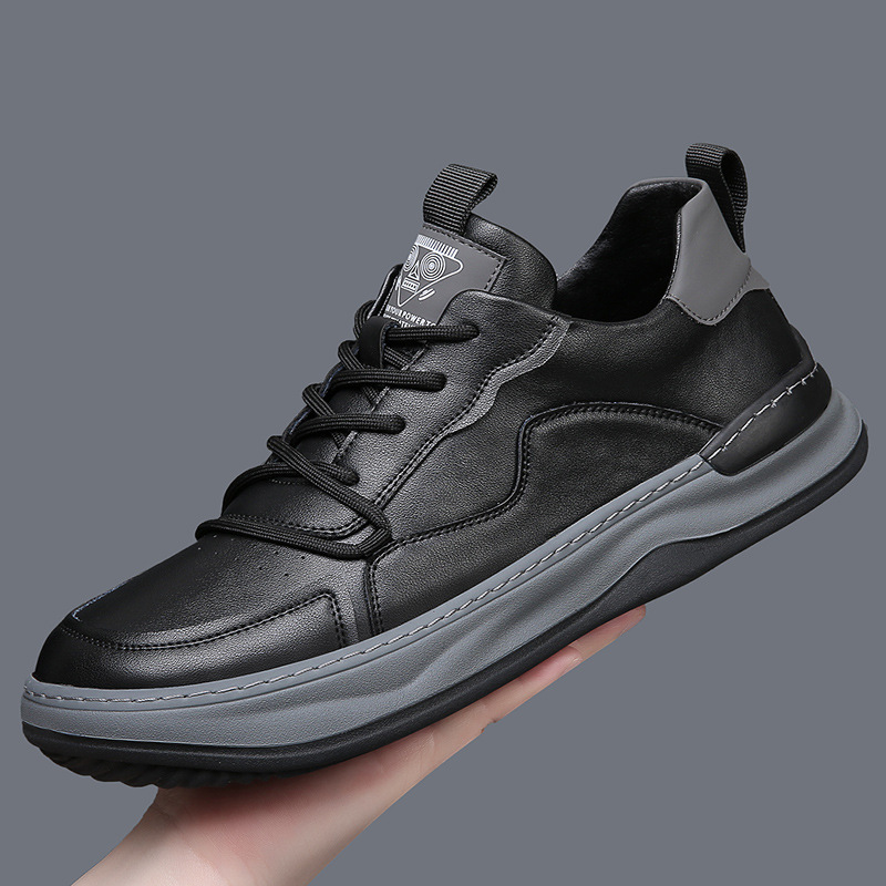 2025 With Box Designer fashionable casual shoes European station leather men's shoes thick sole breathable hollow casual hole men's spring n