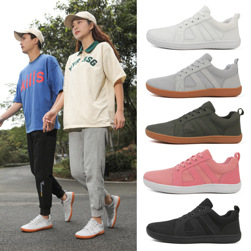 Cross border barefoot wide toe shoes, loose sports men's shoes, casual big foot shoes, hiking wide last shoes, plus size couple wide palm shoes