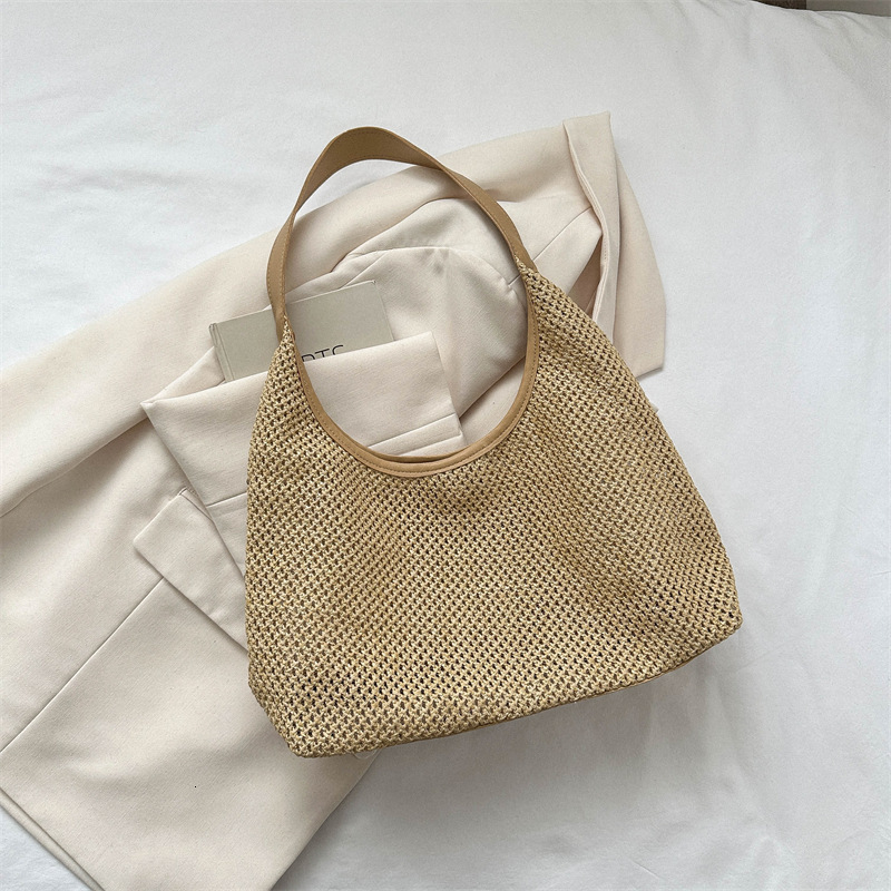 Free Delivery Designer Bag Internet Celebrity Korean Ins Tote Straw Woven Large Capacity Underarm Shoulder Beach For Women Luxury Bag