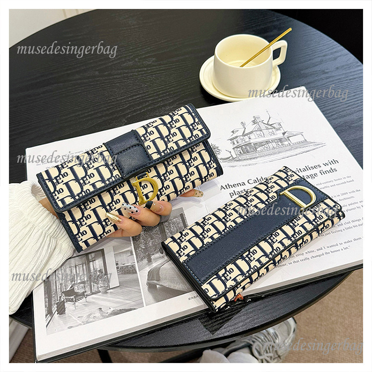 Luxury Brand Designer Wallet High Quality Multi-Card Long Purse Genuine Leather Trendy Fashion Daily Commute Essential