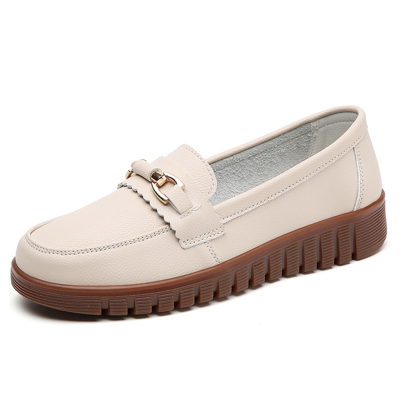 Designer Cross border plus size 2025 new spring single shoes for women, stylish and versatile mother shoes for women, fashionable soft soled casual wo