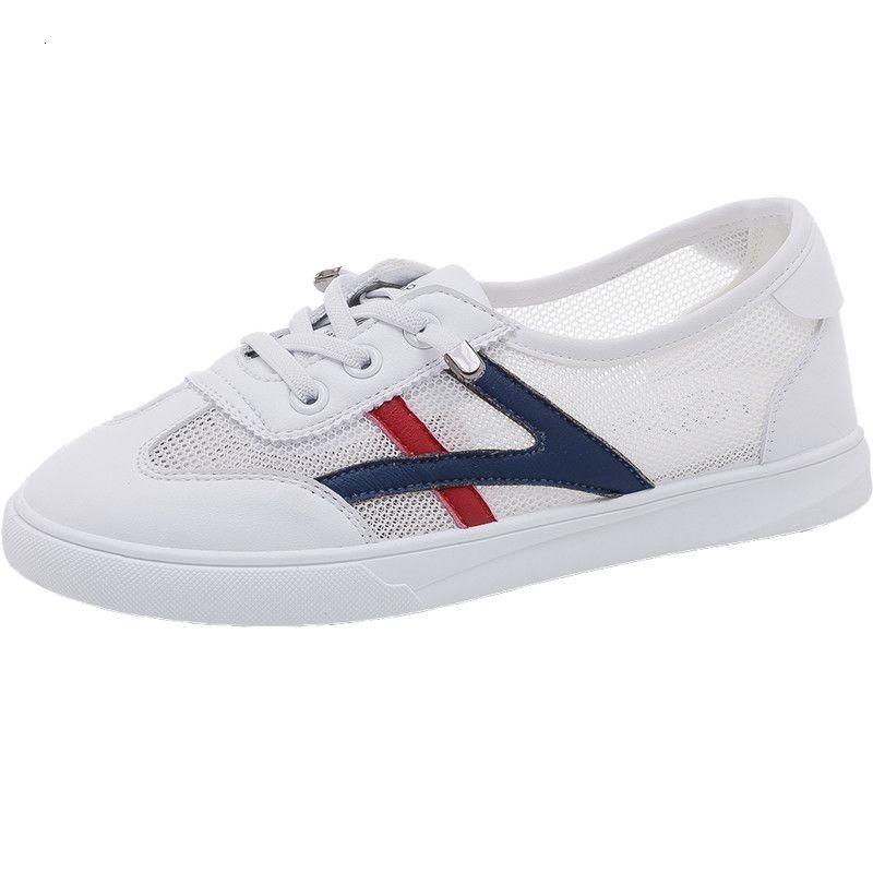 Spring 2025 new versatile white shoes, student flat casual board shoes, mesh mesh shoes, breathable women's shoes, summer edition