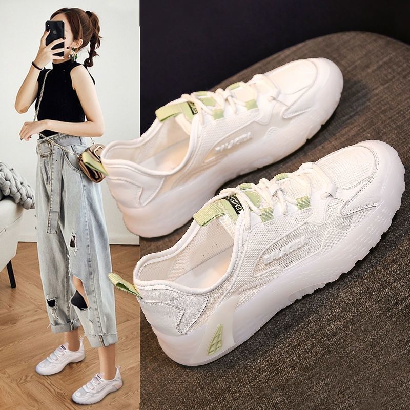 Sports shoes for women in the summer of 2025, new popular, versatile, thin mesh, breathable, explosive running, Instagram for beginners