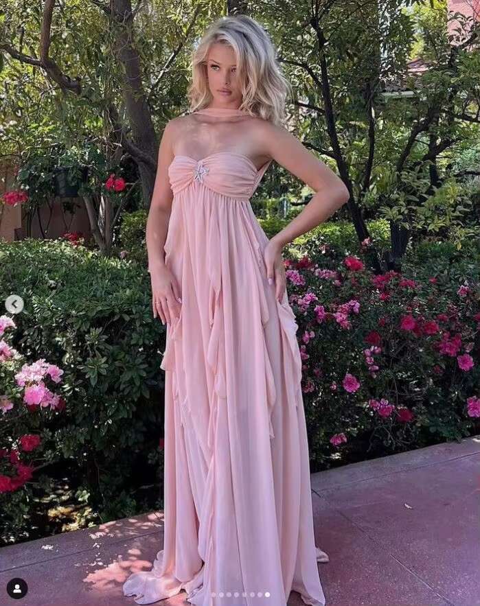 DHessentials Hot Sexy Halter Neck Backless Vacation Gown Dress Summer Undefined Ruffled Chiffon Casual Dresses