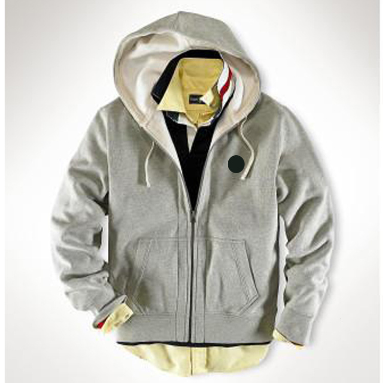 Foreign Trade Cross-border Pony Men's New Fleece-lined Sweatshirt Casual Cardigan Designer Hoodie Jacket Tracksuit Men Polo Veste Coat Jacket Loo