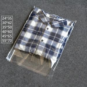 Bolsa de plástico autoadhesiva OPP de 0,05 mm, embalaje de ropa, celofán transparente sellable, paquete fino, bolsa de camisa, venta al por mayor de fábrica 240229