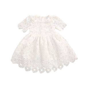 0-24M Enfant Nouveau-né Bébé Filles Robe Blanc Dentelle Tutu Robe De Mariée Princesse Costumes De Pâques Pour Les Filles Infantiles LJ200827