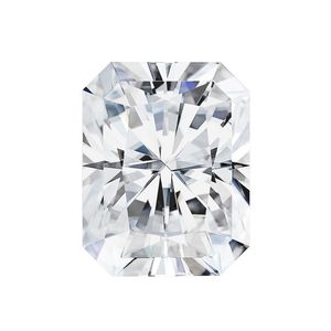 Testeur de diamant Moissanite, coupe radiante, avec certificat D/F, couleur VVS, clarté parfaite, valeur positive, 0,2 ct ~ 10,0 ct (2x4MM ~ 10x14MM)