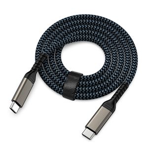 0.3m/0.5m/1m/2m/3m USB3.2 3.0 60W 3A type-c à C Charge rapide coque en alliage d'aluminium métallique câble USB 10Gbps noyau de cuivre étamé noir bleu nouveau