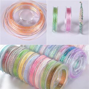 Cordon de corde de fil de filetage de couleur de gradient de 0,3 mm Cordon de macrame pour bricolage Collier de bracelet Shamballa Breading