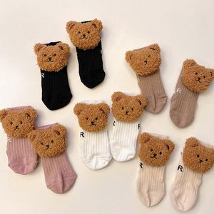 0-4T Cute Bear Baby Socks Infant Toddler Animal Bear Calcetín de algodón Regalo para niños 9 colores