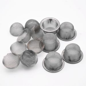 0.5inch rond diamètre 304 en acier inoxydable laiton bombé bol argent écrans fumer tuyau métal filtre écran pour fumer en cristal