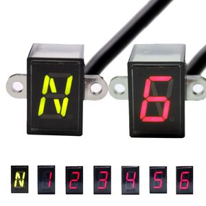 0-6 Velocidad Negro Universal Motocicleta Pantalla digital LED Todoterreno Motorc Luz Indicador de marcha neutra