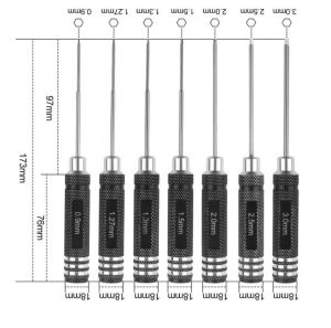 0,9 / 1,27 / 1,3 / 1,5 / 2,0 / 2,5 / 3,0 mm en acier blanc HEX TOULDRIVER TOULER TOOD POUR RC HELICOPTER AIRPLAN