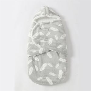 0- blanc bébé couverture wrap double couche polaire bébé swaddle bebe enveloppe sac de couchage pour les nouveau-nés bébé literie couverture LJ201014