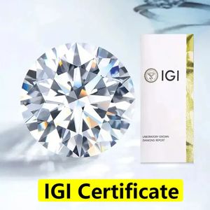 053CT IGI GIA certificat HPHT CVD diamant cultivé en laboratoire en vrac 0305CT DEFG VVSSI pierre précieuse Super blanc pour bijoux fins de mariage 240106